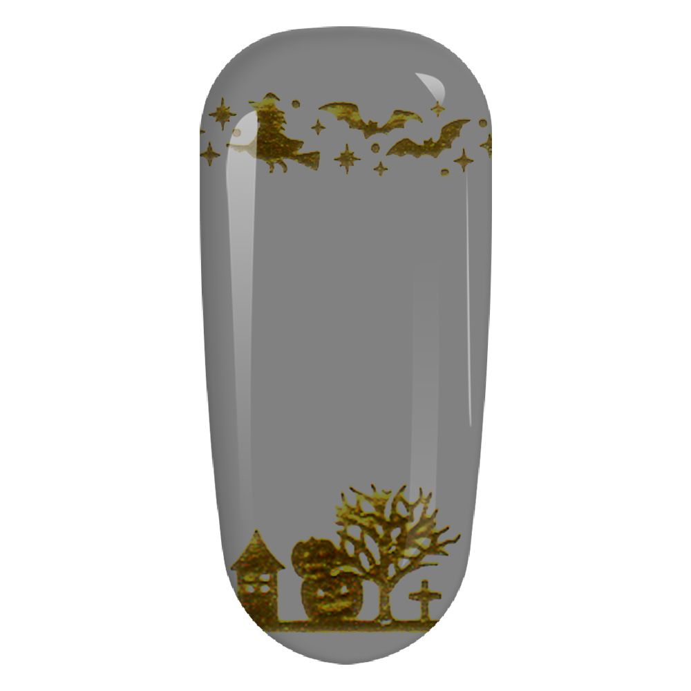 Stickere pentru decor unghii Lila Rossa, Halloween, f603-gold, [5],https:lilarossa.ro