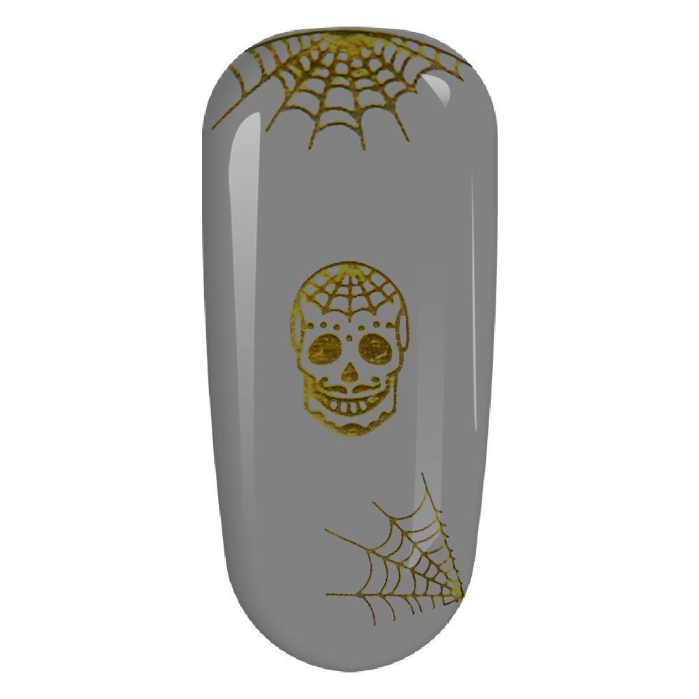 Stickere pentru decor unghii Lila Rossa, Halloween, f603-gold, [6],https:lilarossa.ro