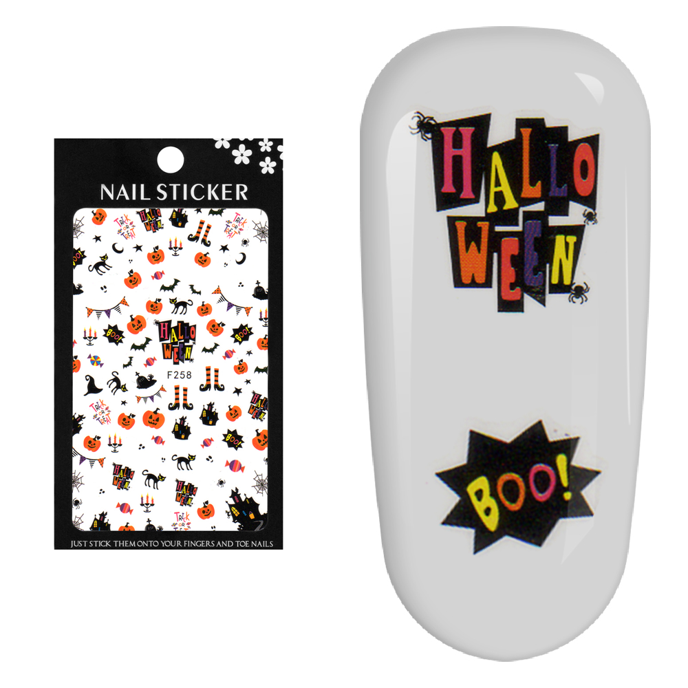 Stickere pentru decor unghii Lila Rossa, pentru Halloween, f258, [3],https:lilarossa.ro