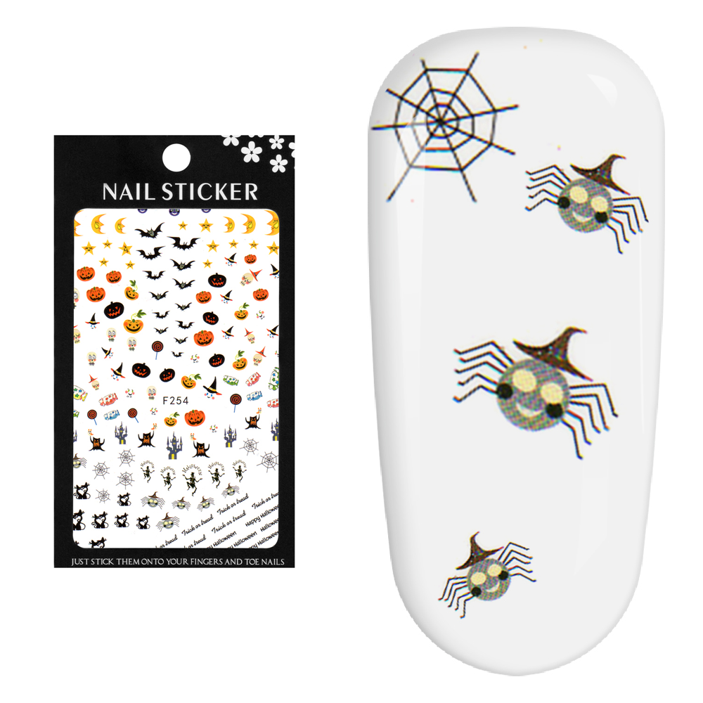 Stickere pentru decor unghii Lila Rossa, pentru Halloween, f254, [2],https:lilarossa.ro