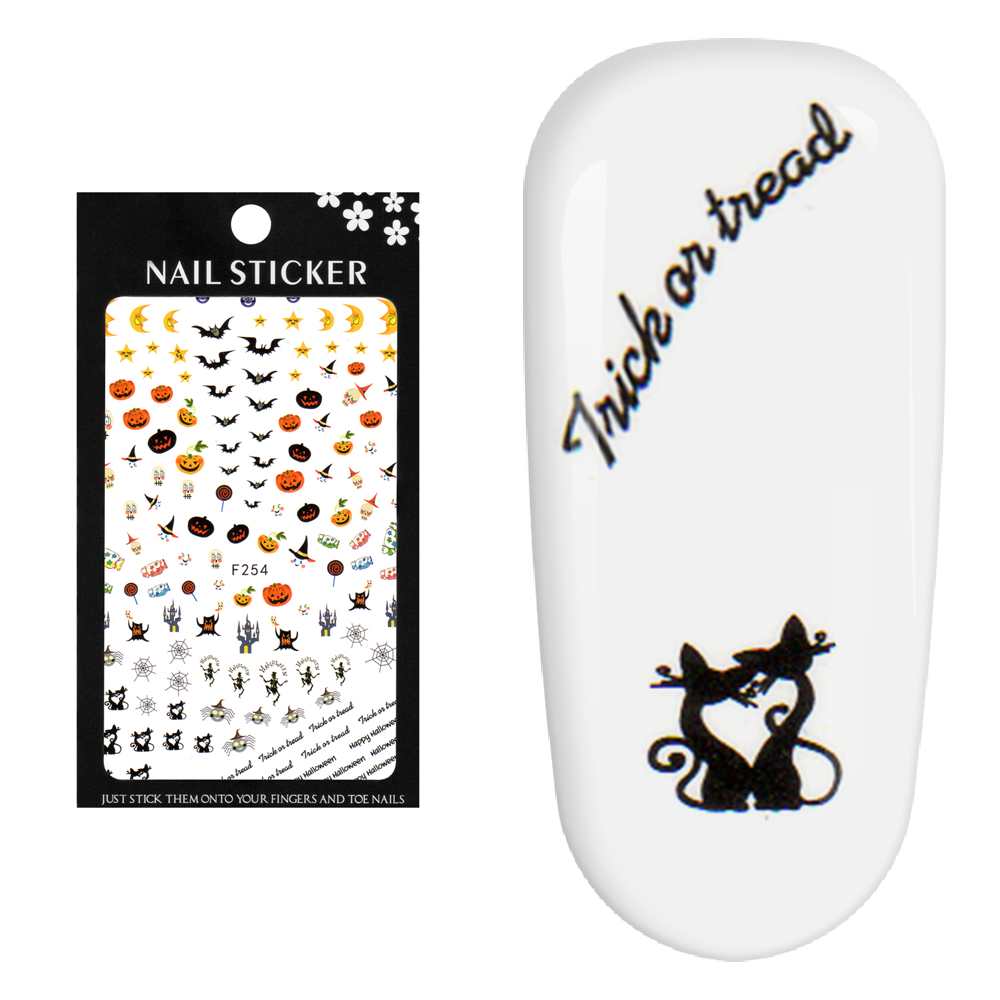 Stickere pentru decor unghii Lila Rossa, pentru Halloween, f254, [3],https:lilarossa.ro
