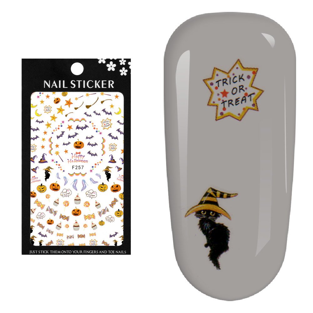Stickere pentru decor unghii Lila Rossa, pentru Halloween, f257, [3],https:lilarossa.ro