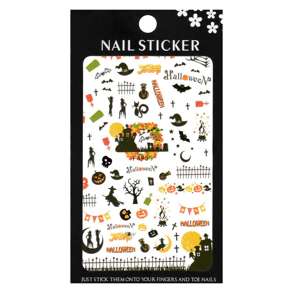Stickere pentru decor unghii Lila Rossa, pentru Halloween, f495, [4],https:lilarossa.ro