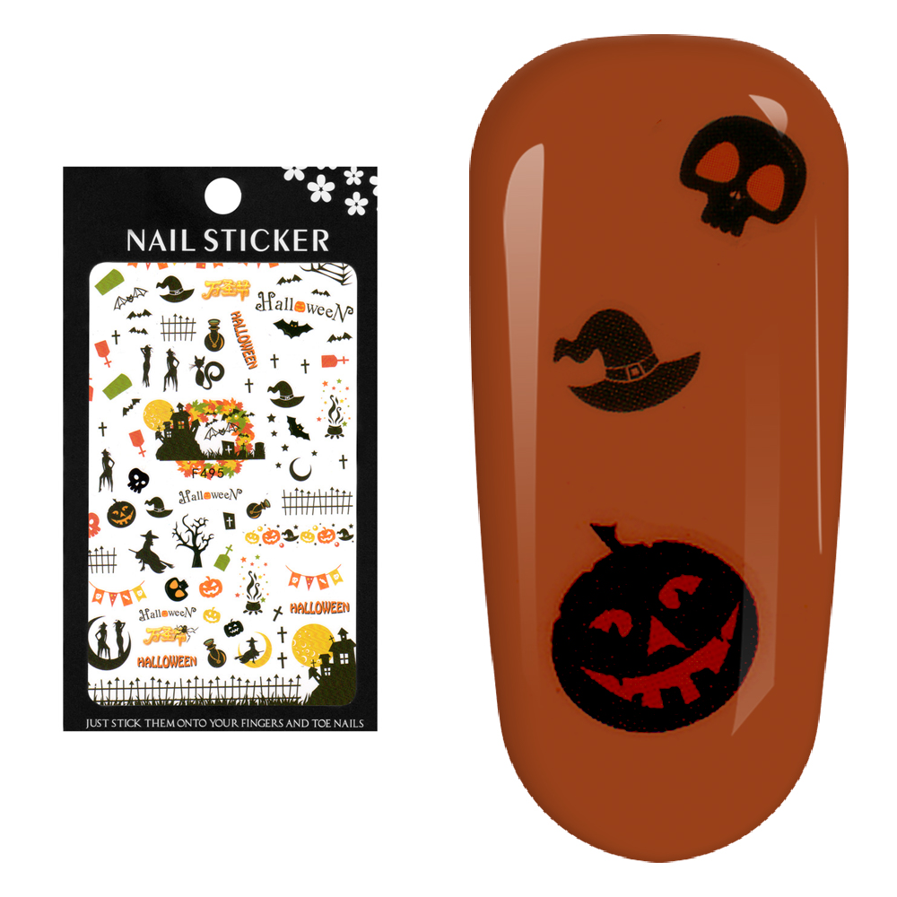 Stickere pentru decor unghii Lila Rossa, pentru Halloween, f495 Lila Rossa imagine noua 2022