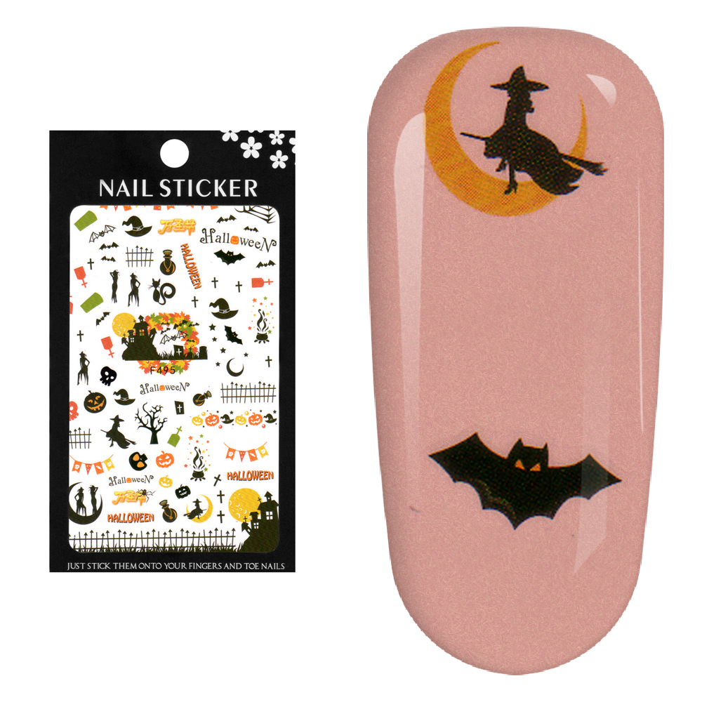 Stickere pentru decor unghii Lila Rossa, pentru Halloween, f495, [2],https:lilarossa.ro