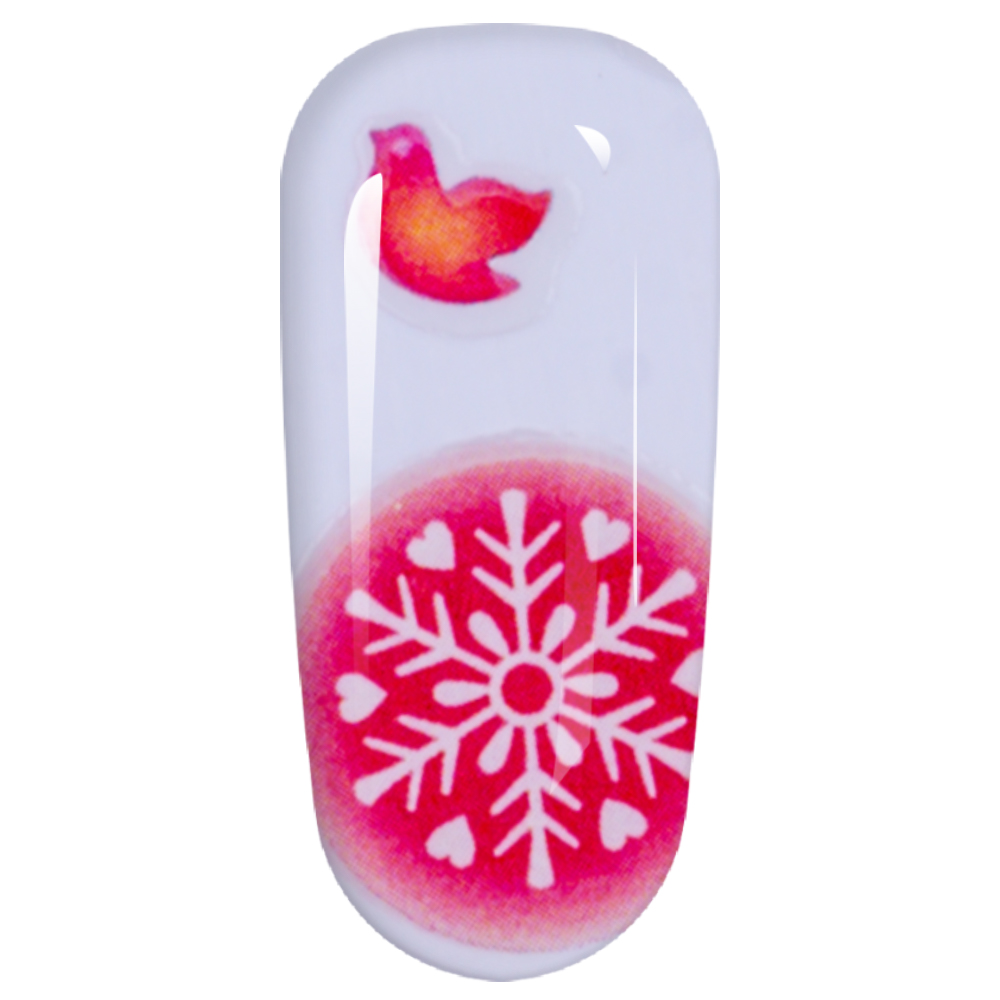 Sticker Lila Rossa pentru decor unghii, Craciun, Revelion si iarna, nail art, xf3119, [6],https:lilarossa.ro