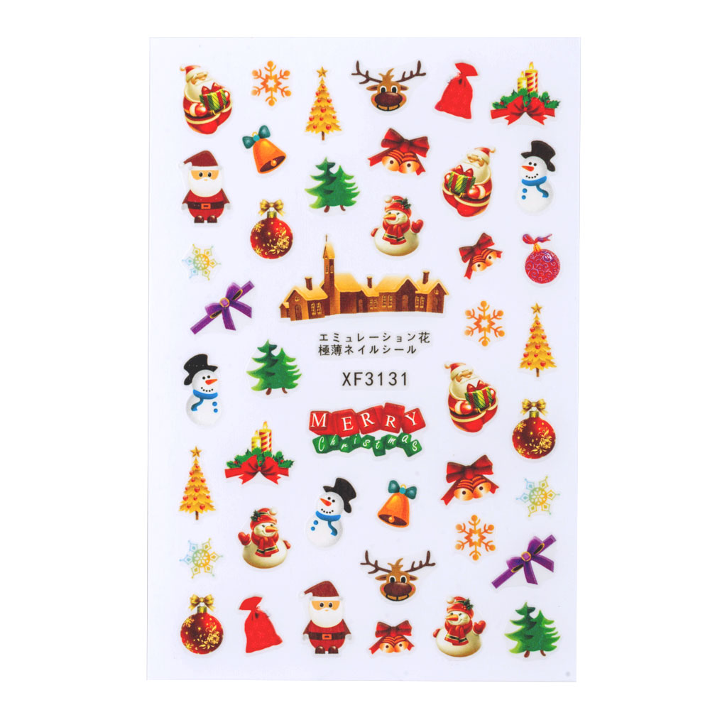 Sticker Lila Rossa pentru decor unghii, Craciun, Revelion si iarna, nail art, xf3131, [2],https:lilarossa.ro