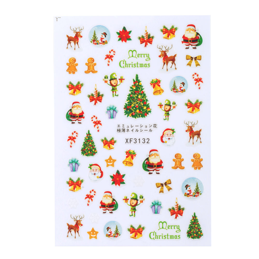 Sticker Lila Rossa pentru decor unghii, Craciun, Revelion si iarna, nail art, xf3132, [3],https:lilarossa.ro