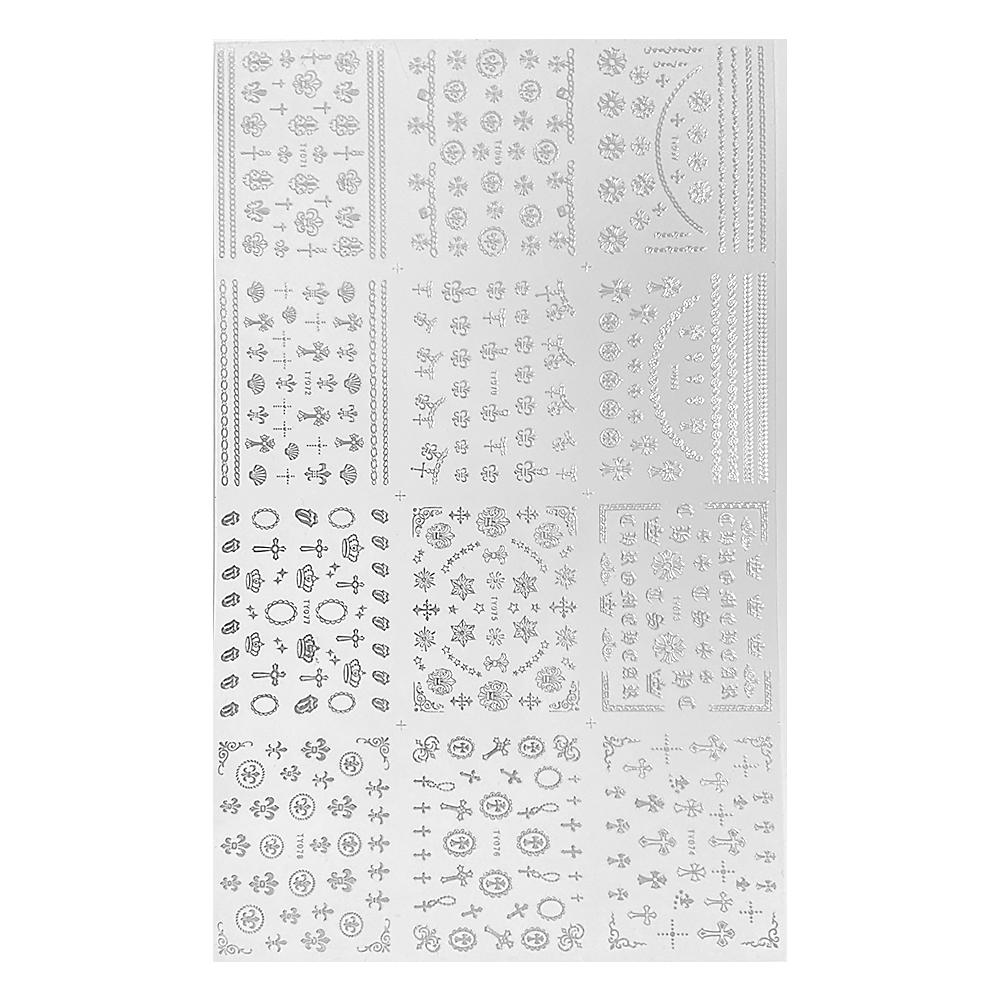 Set stickere A5 pentru decor unghii cu linii si forme, 12 buc, TJ-071-074