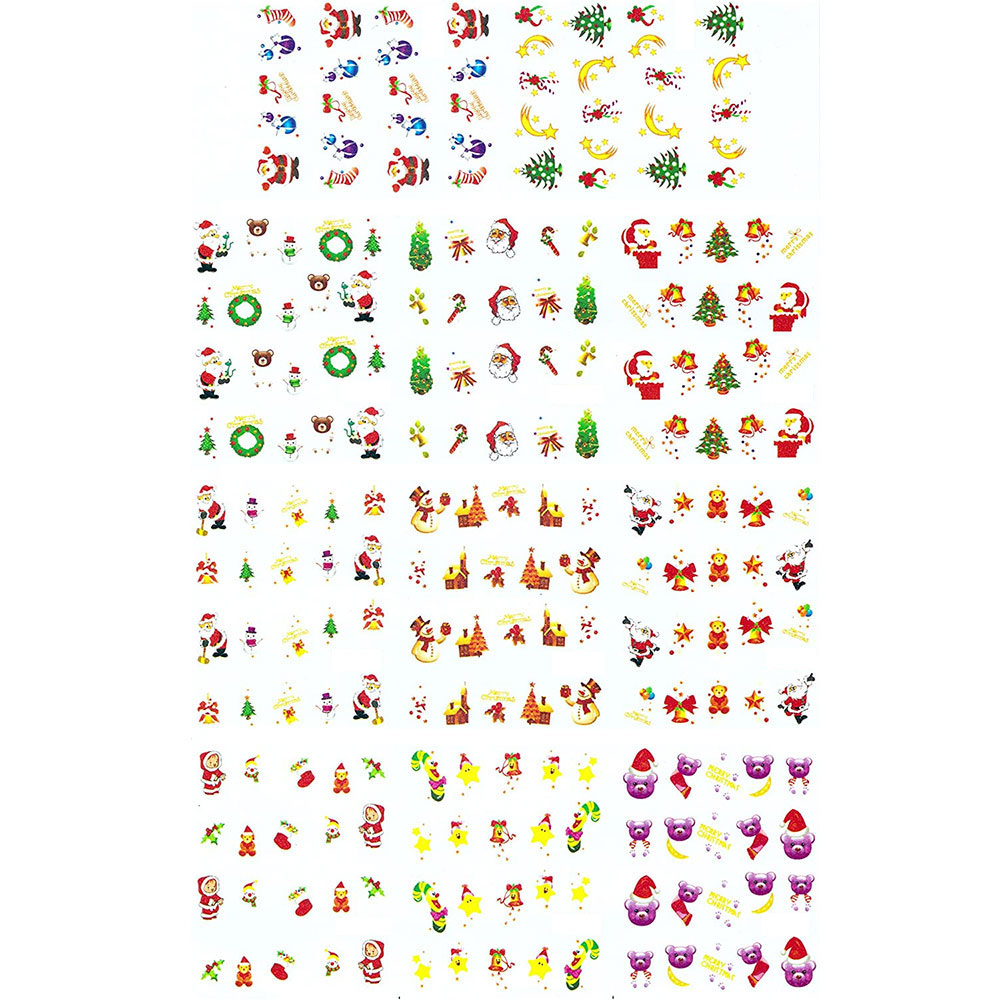 Set stickere nail art Lila Rossa, pentru Craciun, Revelion si iarna, 11 buc, ble-122-132 Lila Rossa imagine noua 2022