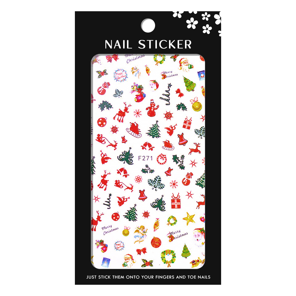 Stickere pentru decor unghii, Craciun, Revelion, pentru iarna, F271