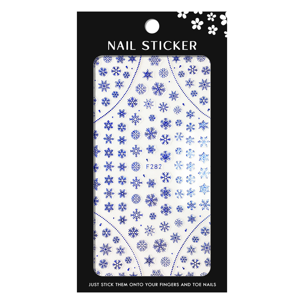 Stickere pentru decor unghii, Craciun, Revelion, pentru iarna, F282-blue