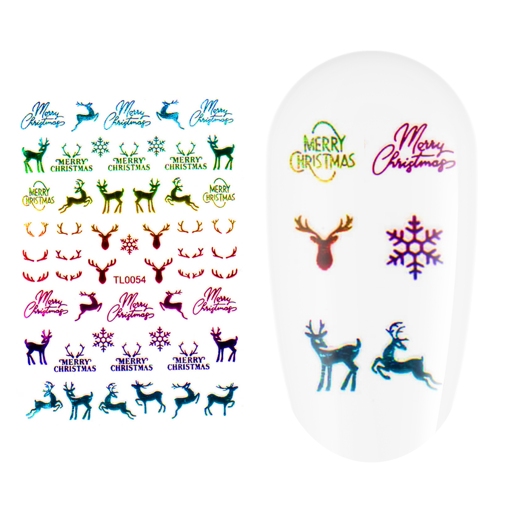 Sticker nail art Lila Rossa, pentru Craciun, Revelion si iarna, 14.5 x 9.1 cm, tl0054