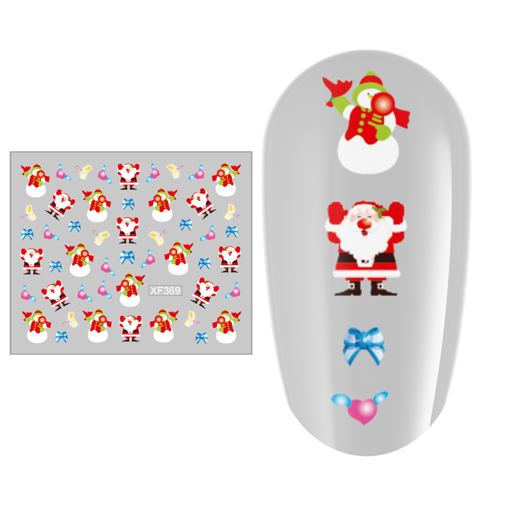 Sticker nail art Lila Rossa, pentru Craciun, Revelion si iarna, 7.2 x 10.5 cm, xf369