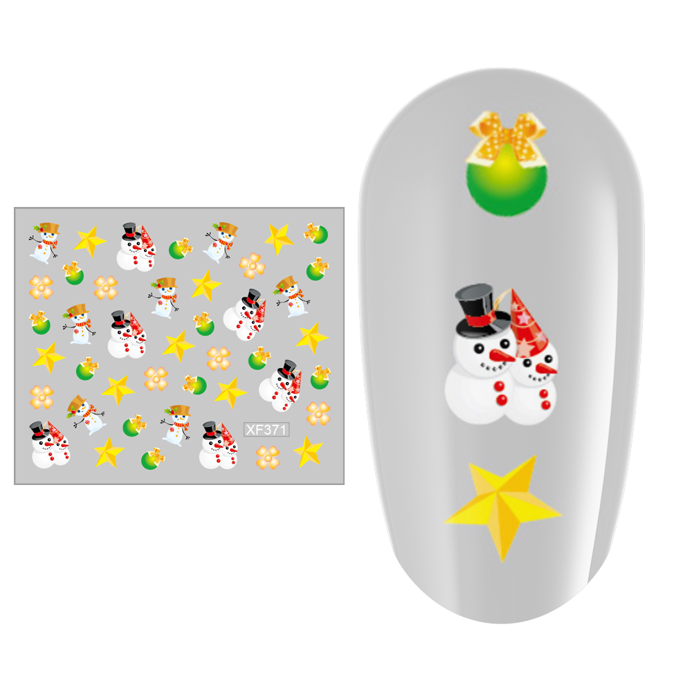 Sticker nail art Lila Rossa, pentru Craciun, Revelion si iarna, 7.2 x 10.5 cm, xf371 10.5 imagine noua 2022