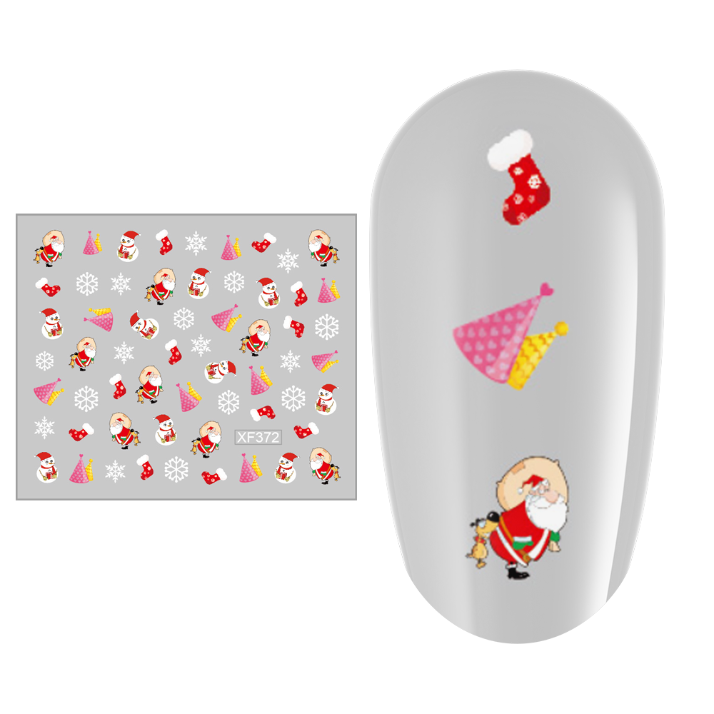 Sticker nail art Lila Rossa, pentru Craciun, Revelion si iarna, 7.2 x 10.5 cm, xf372