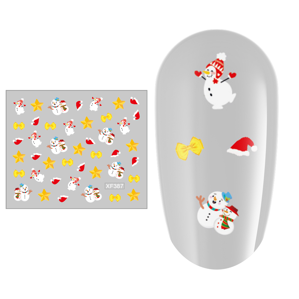 Sticker nail art Lila Rossa, pentru Craciun, Revelion si iarna, 7.2 x 10.5 cm, xf387