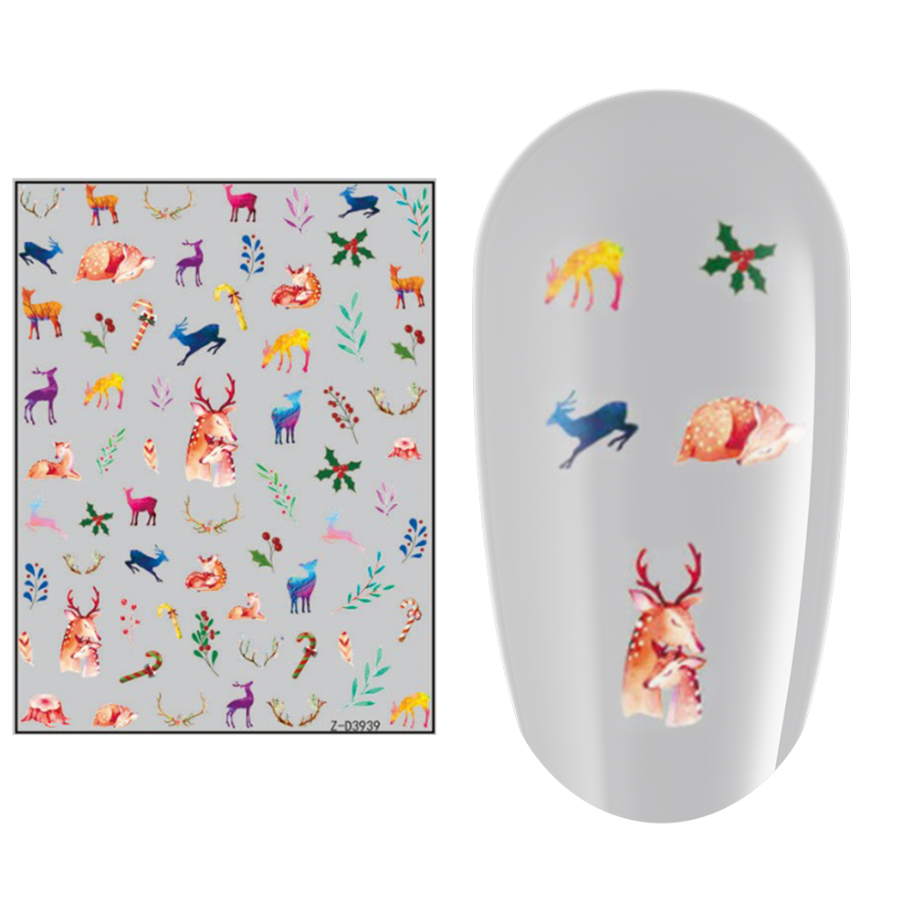 Sticker nail art Lila Rossa, pentru Craciun, Revelion si iarna, 15 x 9 cm, z-d3939