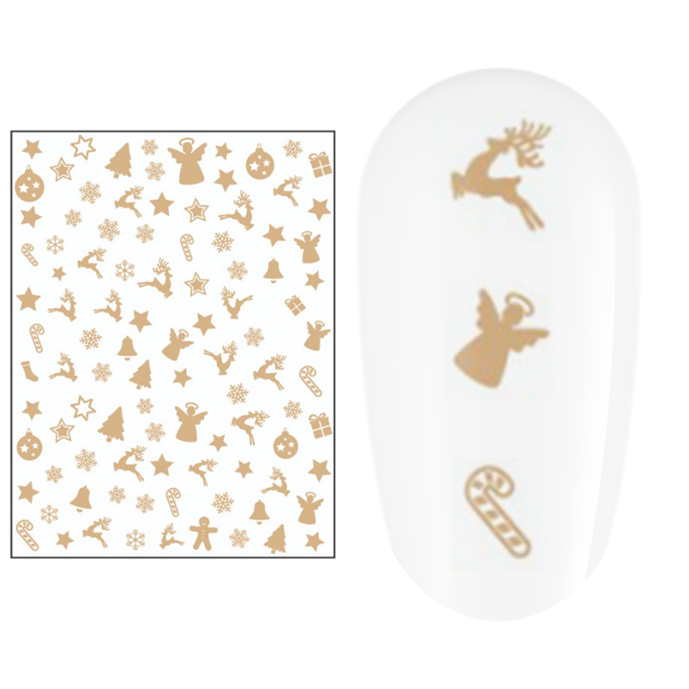 Sticker nail art Lila Rossa, pentru Craciun, Revelion si iarna, 15 x 9 cm, z-d4650