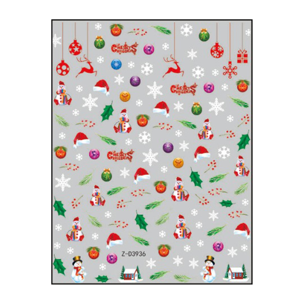 Sticker nail art Lila Rossa, pentru Craciun, Revelion si iarna, 15 x 9 cm, z-d3936