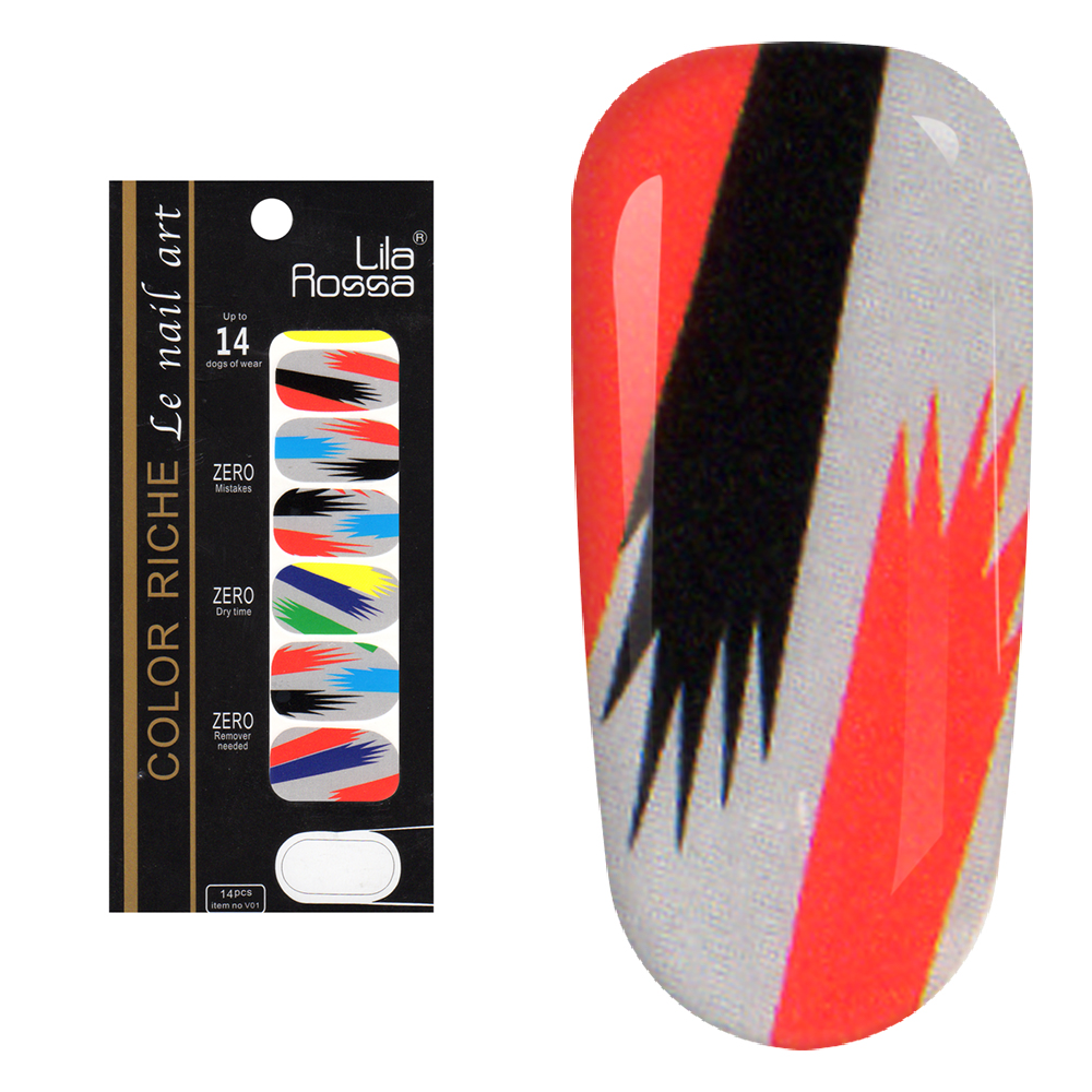 Sticker pentru unghii nail art, Lila Rossa, 14 in 1, nr 7 Lila Rossa imagine noua 2022