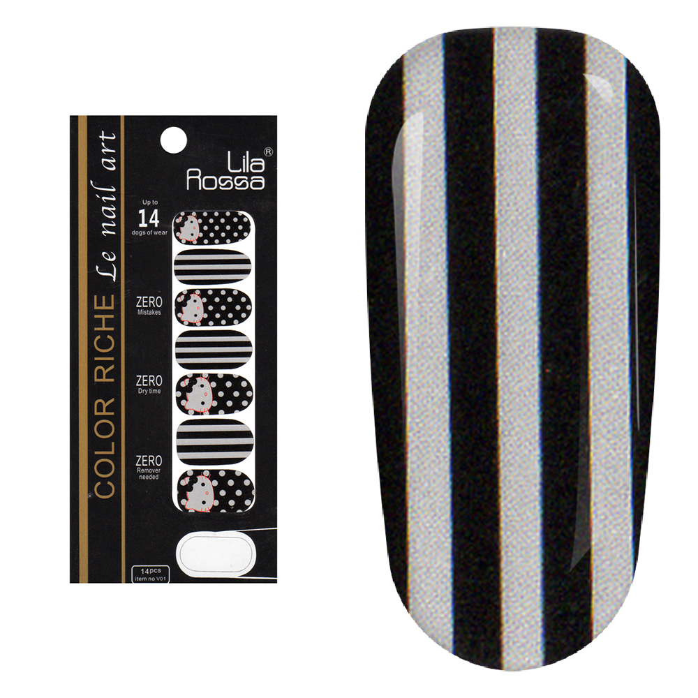 Sticker pentru unghii nail art, Lila Rossa, 14 in 1, nr 8 Lila Rossa imagine noua 2022