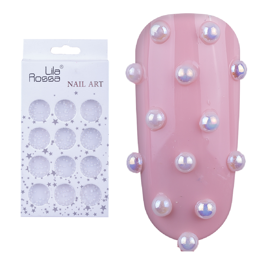 Decoratiuni  unghii, Lila Rossa, tip perla, albe