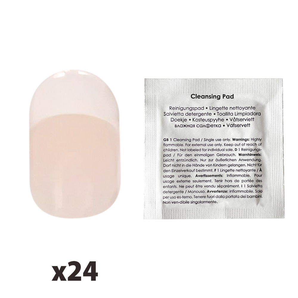Tipsuri unghii false color press-on, X-press, French Nails, French Elegance, Fingrs, 24 buc. , [2],https:lilarossa.ro