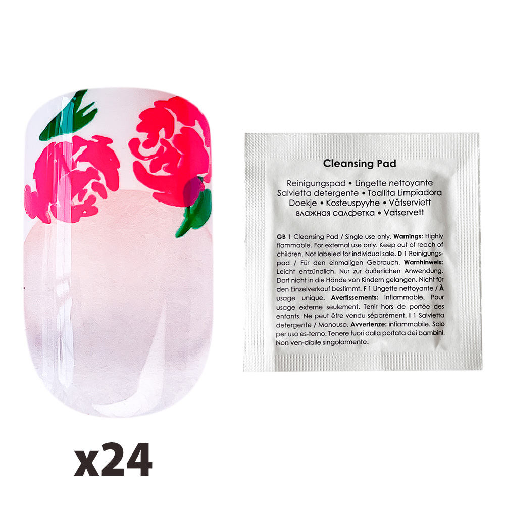 Tipsuri unghii false color press-on, Girlfriends Decorated Nails, Charming, Fingrs, 24 buc. , [2],https:lilarossa.ro