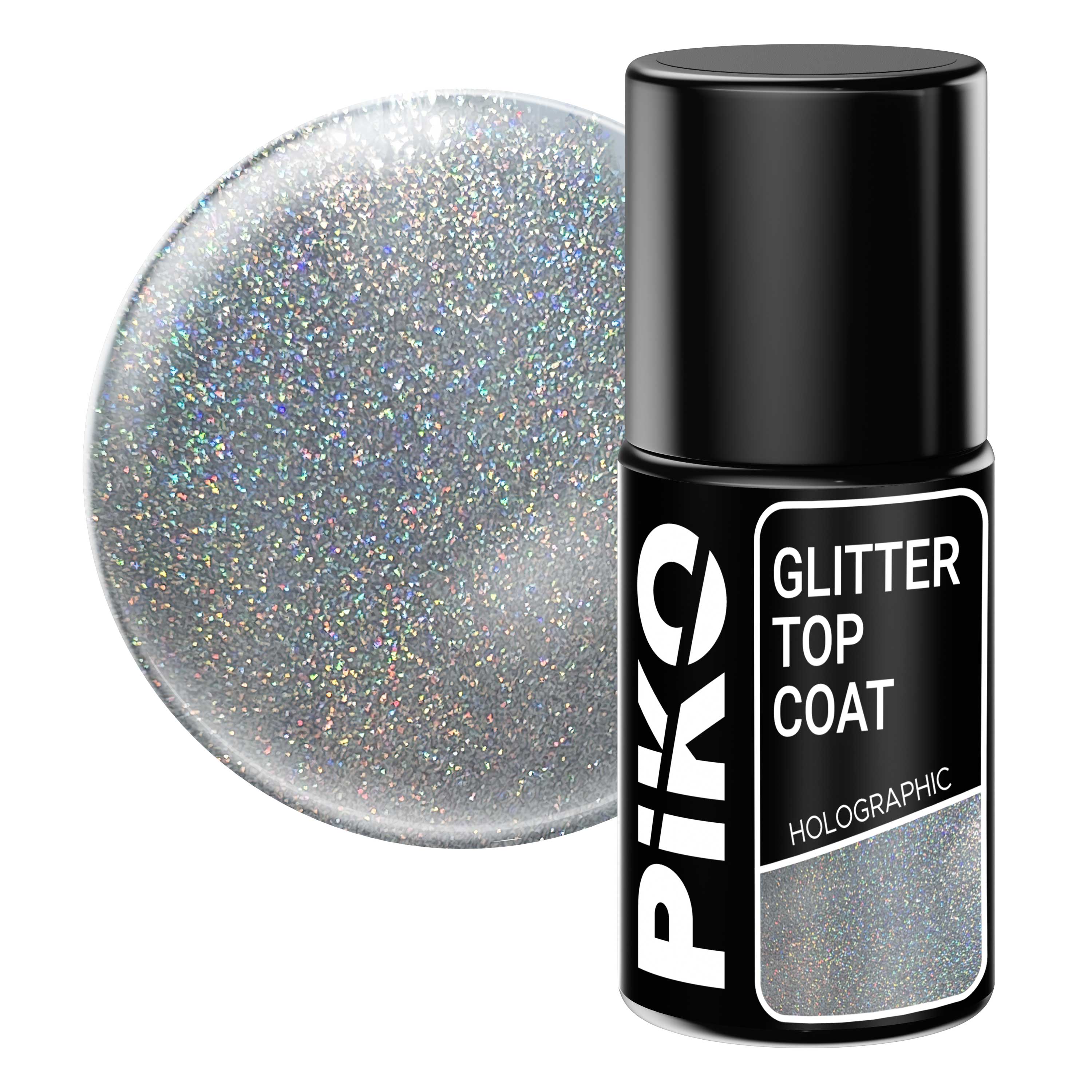 Top coat Piko, Glitter Top, Holographic, 7 ml