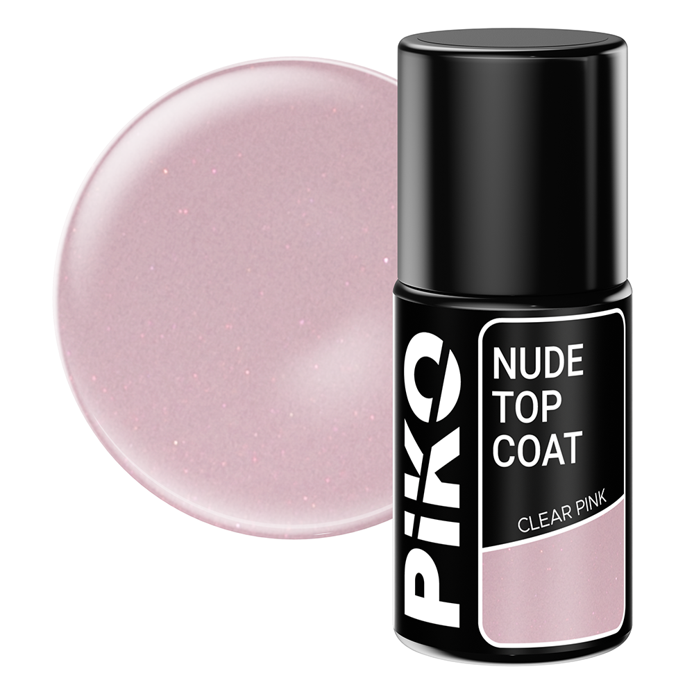 Top coat Piko, Nude Top, 7 ml, Clear Pink lila-rossa.ro imagine noua 2022