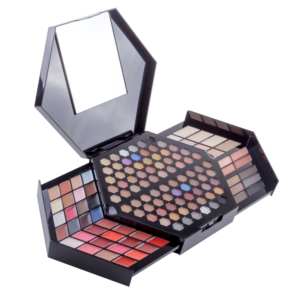 Trusa makeup Geometric Love, Miss Rose, 130 culori