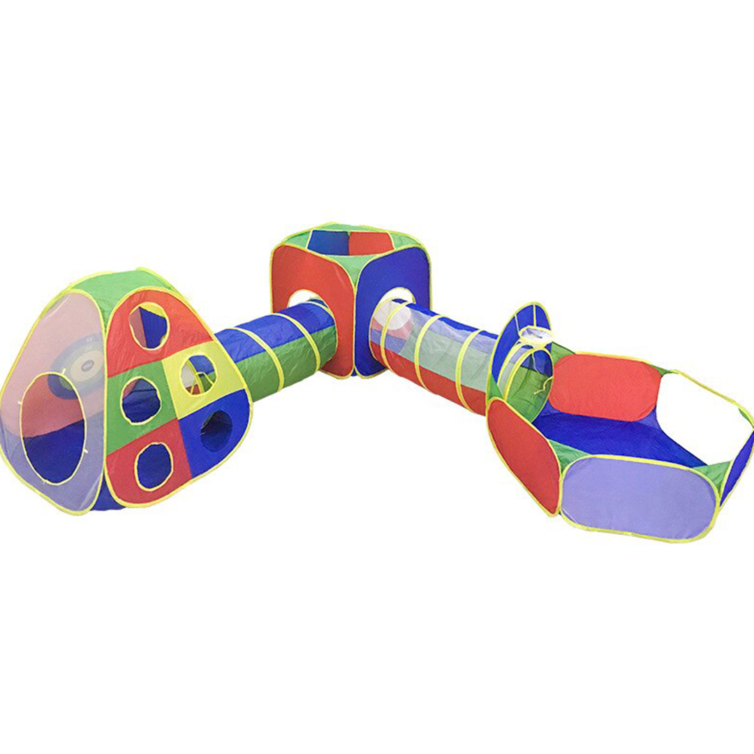 Set cort cu tunele pentru copii, Karemi, 5 in 1, multicolor, 290 x 270, [4],https:lilarossa.ro