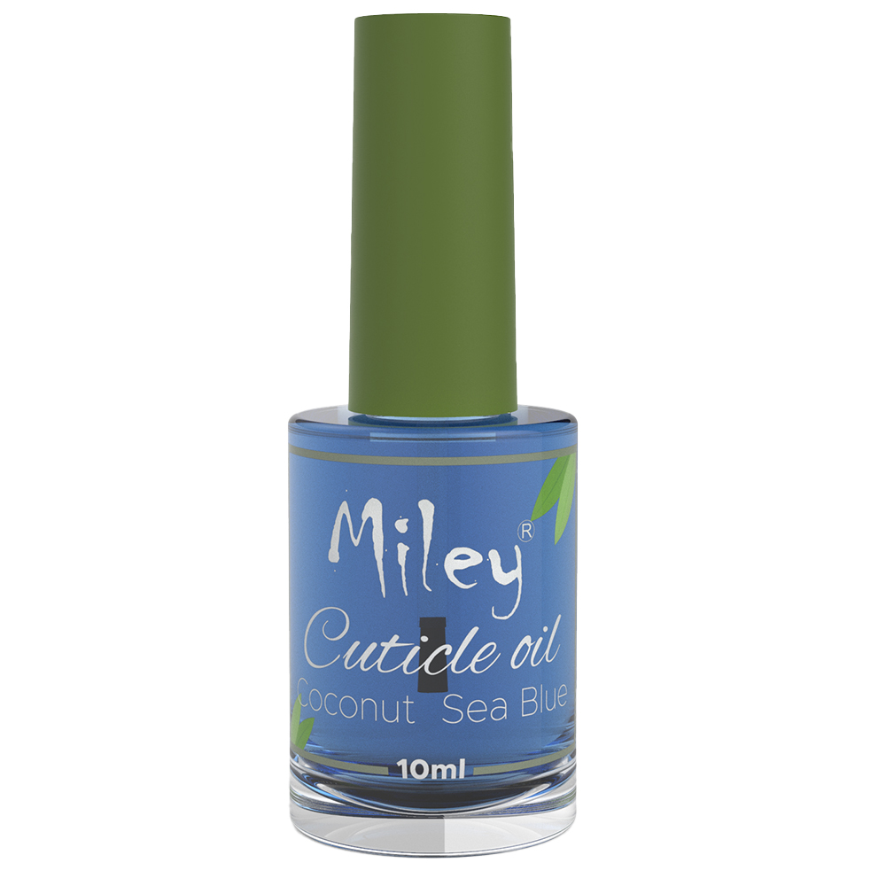 Ulei cuticule cu pensula, Miley, aroma Coconut Sea Blue, 10 ml aroma imagine pret reduceri