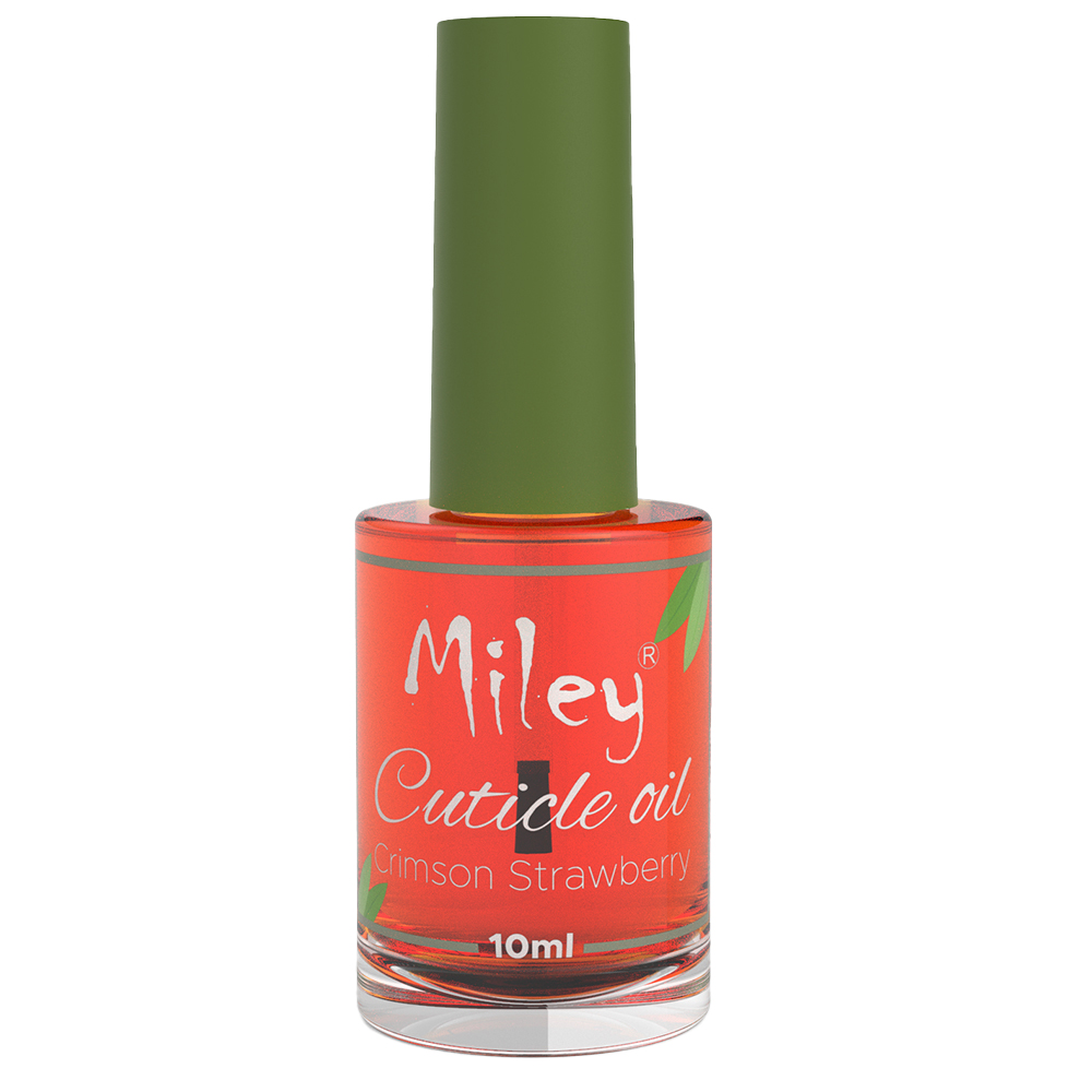 Ulei cuticule cu pensula, Miley, aroma Crimson Strawberry, 10 ml Aroma