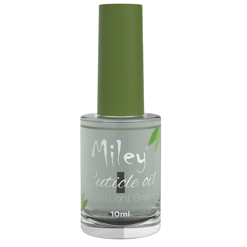 Ulei cuticule cu pensula, Miley, aroma Melon Light Green, 10 ml Aroma
