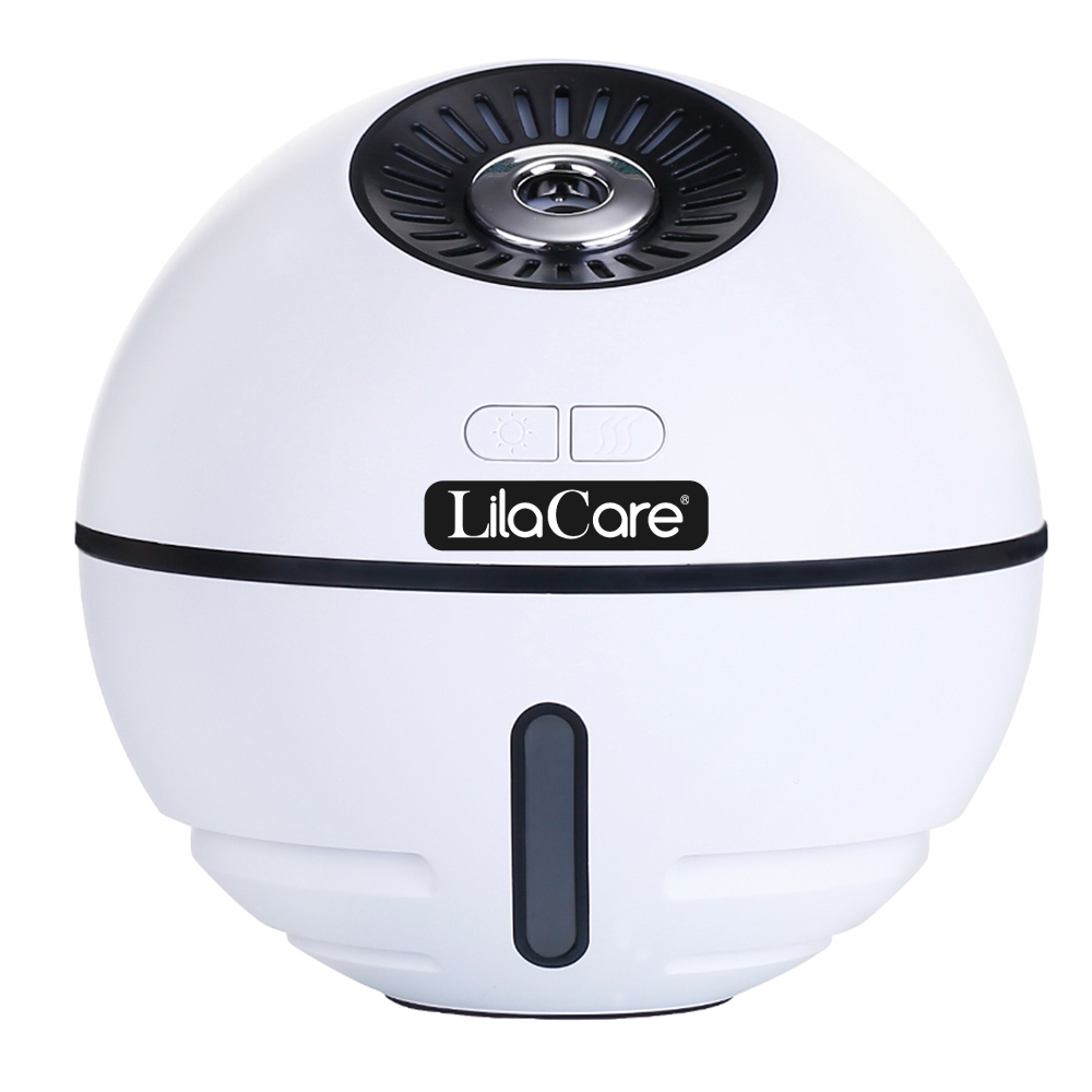 Umidificator de aer 3 in 1, Lila Care, cu mini-ventilator si lampa de birou, 300 ml 300 imagine noua 2022