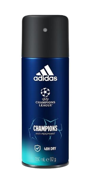 Deodorante - ADIDAS DEO MEN 48H DRY UEFA CHAMPIONS 150ML 6BUC/SET 24/BAX, lucidiusmarket.ro