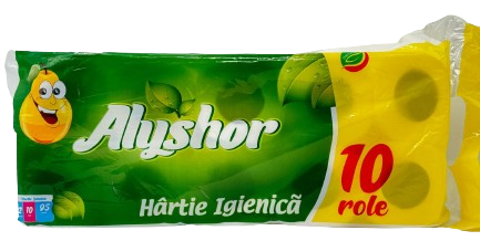 Hartie igienica - ALYSHOR HARTIE IGIENICA 2STR 10ROLE 12/BAX, lucidiusmarket.ro
