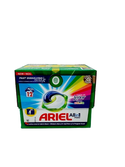 Detergent capsule - ARIEL DETERGENT CAPSULE LENOR COLOR 12BUC ECO BOX 4/BAX, lucidiusmarket.ro
