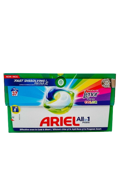 Detergent capsule - ARIEL DETERGENT CAPSULE LENOR COLOR 37BUC ECO BOX 4/BAX, lucidiusmarket.ro