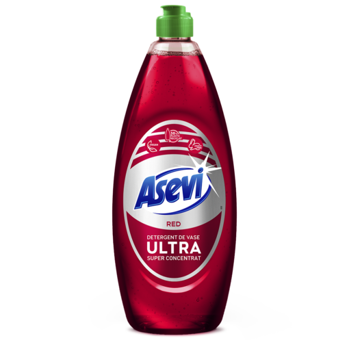 Detergent vase - ASEVI DETERGENT VASE ULTRA CONCENTRAT RED 650ML 12/BAX, lucidiusmarket.ro