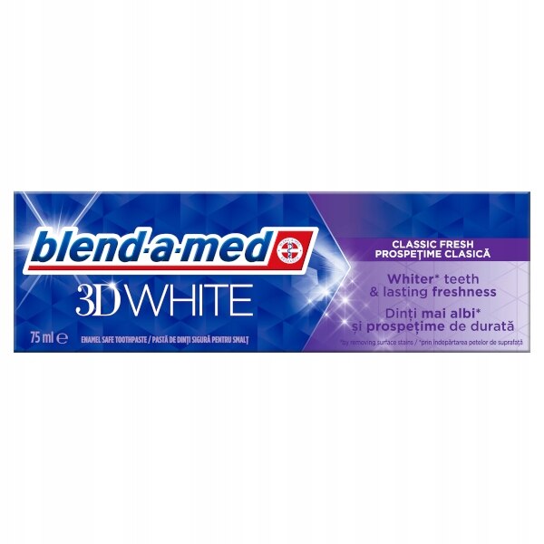 Pasta de dinti  - BLEND-A-MED PASTA DINTI 3D WHITE CLASSIC FRESH 75ML 24/BAX, lucidiusmarket.ro