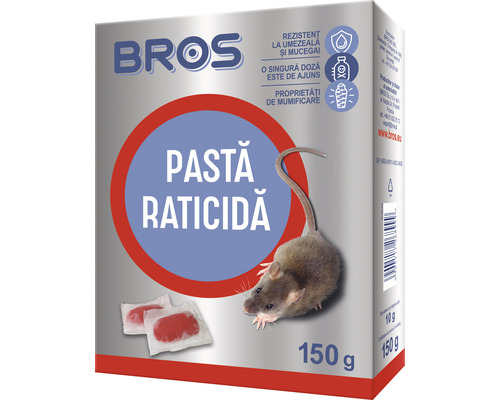 Insecticide - BROS PASTA RATICIDA SOARECI&SOBOLANI 150GR 12/BAX, lucidiusmarket.ro