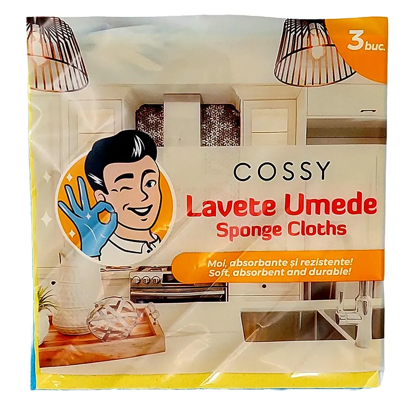 Bureti vase / lavete - COSSY LAVETE UMEDE 3BUC 60/BAX, lucidiusmarket.ro