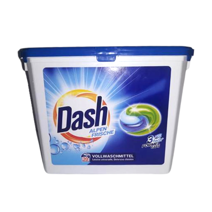 Detergent capsule - DASH DETERGENT CAPSULE ALPEN FRISCHE 20BUC 5/BAX, lucidiusmarket.ro