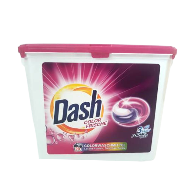 Detergent vase - DASH DETERGENT CAPSULE COLOR FRISCHE 20BUC 5/BAX, lucidiusmarket.ro