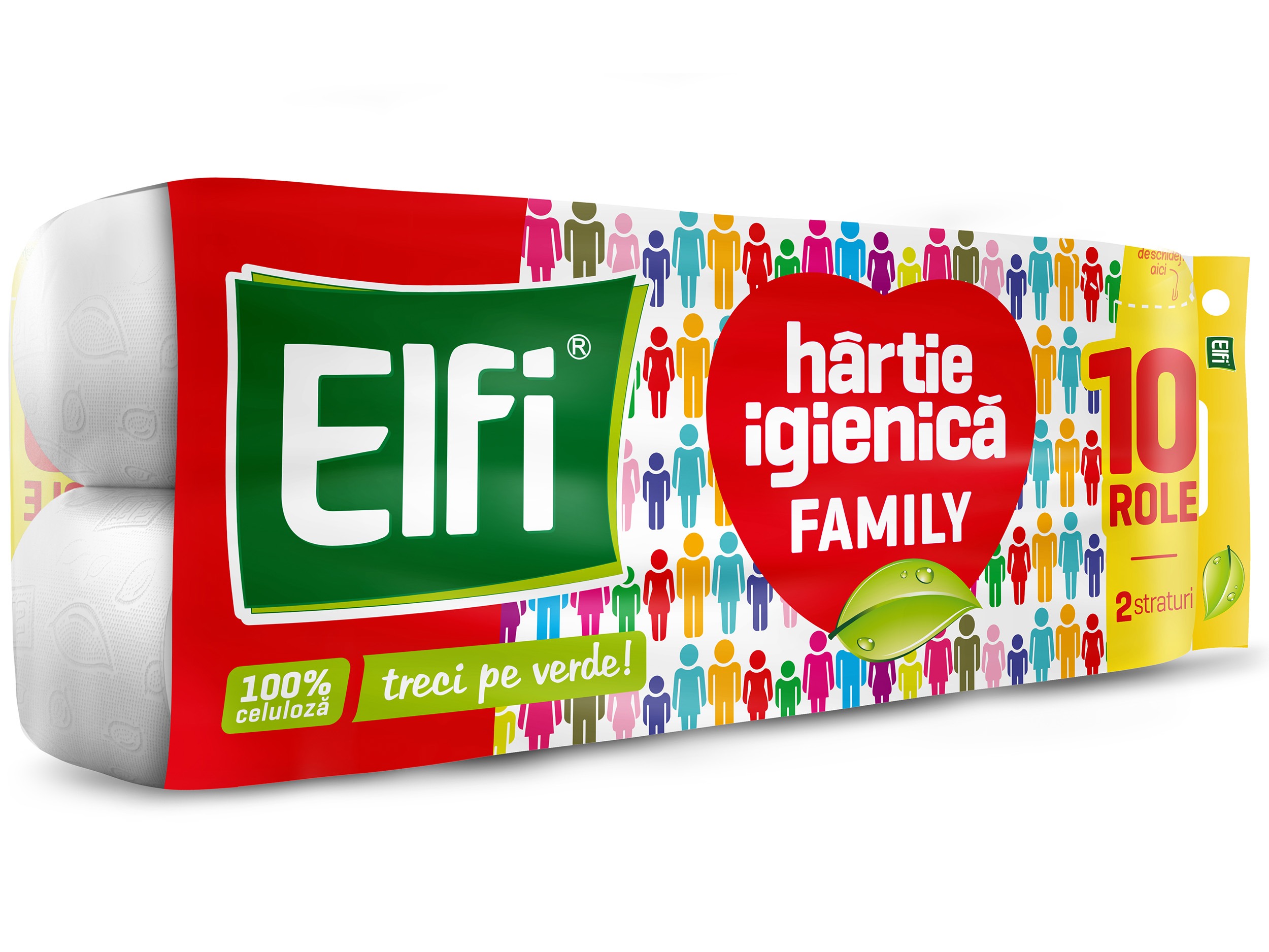 Hartie igienica - ELFI HARTIE IGIENICA DIF SORT 2 STR 10ROLE/SET 8SET/BAX, lucidiusmarket.ro