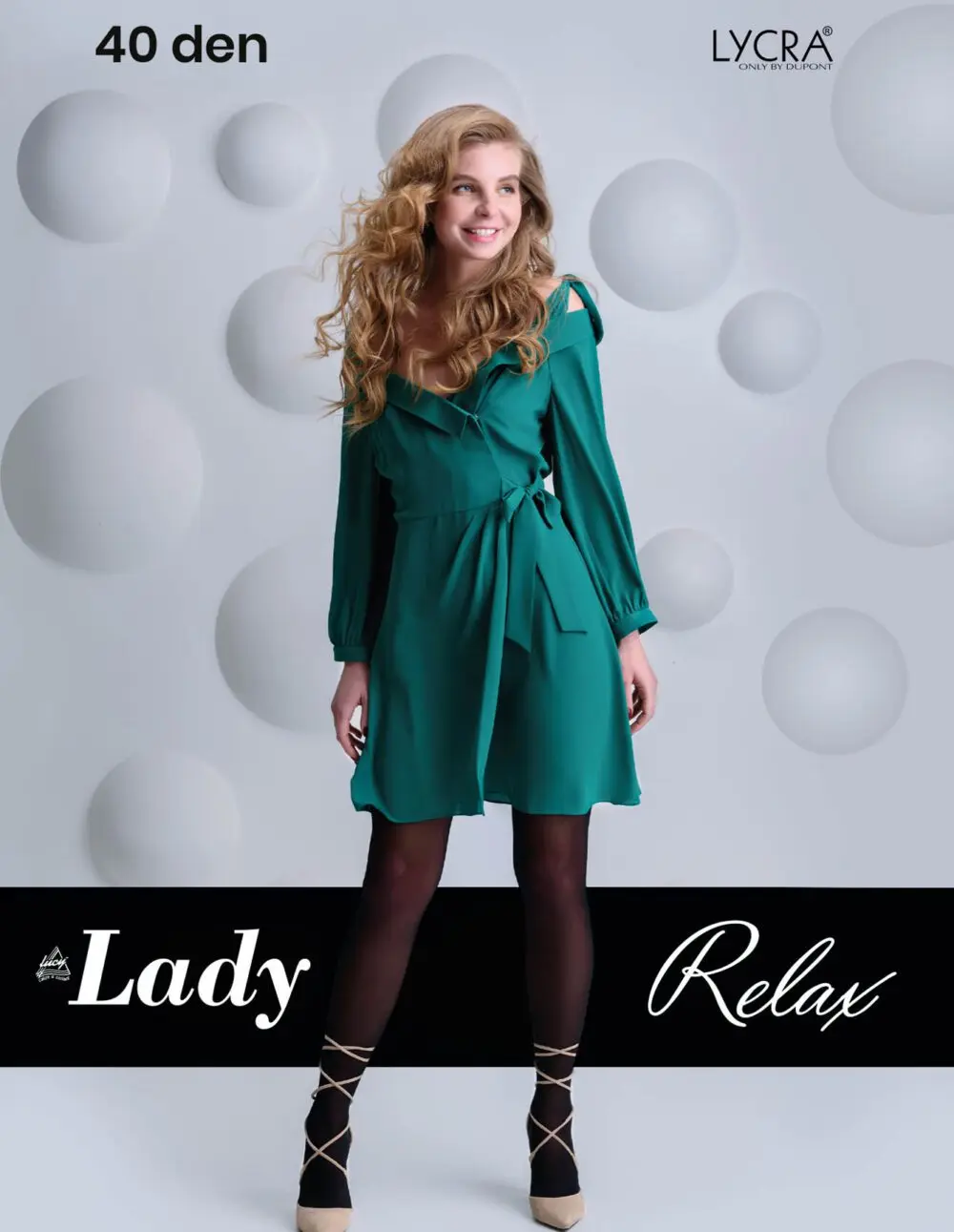 Dresuri dama - LUCY LADY DRES LYCRA RELAX 40DEN BEJ/NEGRU (L12), lucidiusmarket.ro