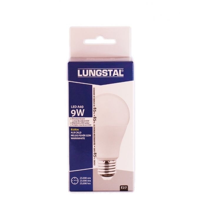Becuri si lanterne - LUNGSTAL BEC LED A60 9W ALB CALD, lucidiusmarket.ro